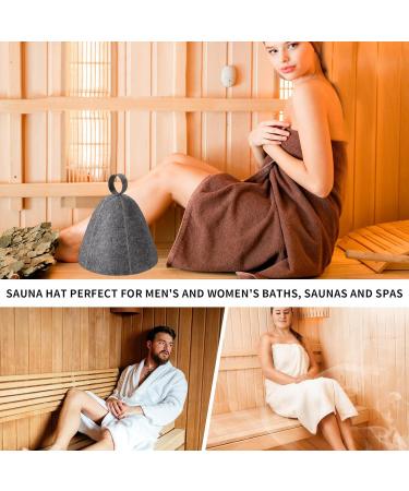 Lithyc Sauna Hats for Men & Women - 2 Pack Felt Sauna Hut | Breathable Shower Hood | Ideal Spa & Sauna Accessories - Buy Online on GoSupps.com