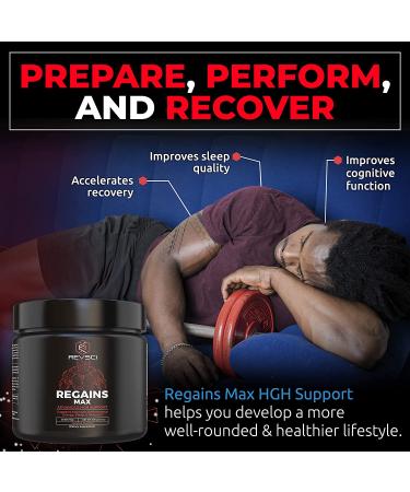 HGH Supplements for Men & Women - Regains MAX Human Growth Hormone - Anabolic Bodybuilding Booster - Workout Enhancer - Clear Muscle Builder Powder - Buy Online on GoSupps.com