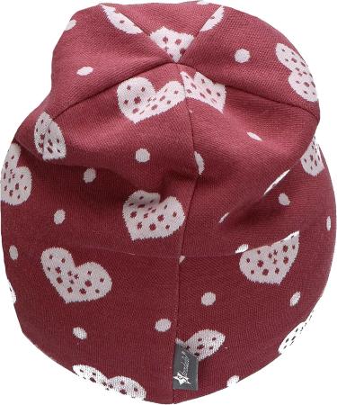 Buy Sterntaler Baby Girls Beanie - Slouch Hat with Heart Design Cotton Fleece Lining in Blackberry Pink - Perfect for Kids - Buy Online on GoSupps.com