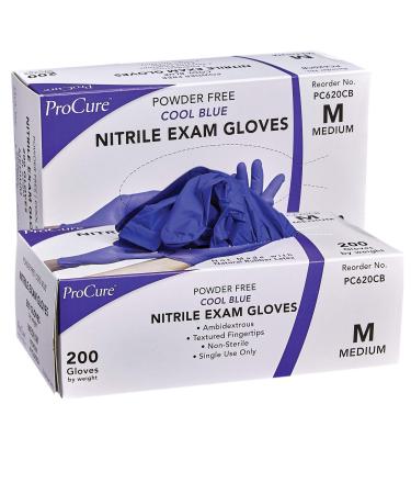 Disposable Nitrile Gloves Blue Medical Exam Gloves -Powder Free Latex Free Food Safe Surgical Grade Textured Tips 3 Mil Medium