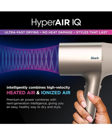 Shark HD112BRN HyperAIR Hair Blow Dryer with IQ 2-in-1 Concentrator - Fast-Drying, Rotatable Hot Air Brush, Ionic Technology - No Heat Damage - Auto Presets and Styling Attachments - Stone Concentrator & Brush - Buy Online on GoSupps.com