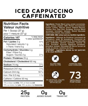 Revolution Nutrition High Whey Protein Powder Whey Isolate Gluten Free Lean Muscle Mass For Men & Women 25g of Protein Per Scoup 2.7kg 73 Servings (Caffeinated Iced Cappuccino 6 Pound) Caffeinated Iced Cappuccino 6 Pound - Buy Online on GoSupps.com