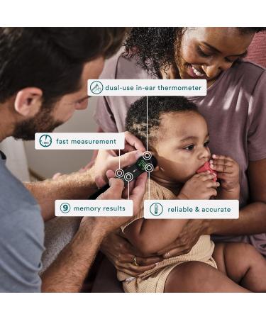HoMedics Dual-Use Infrared Ear and Forehead Thermometer - Instant 1-Second Results, Color-Coded Readings, Reliable Accuracy for Body and Object Temperature - Buy Online on GoSupps.com