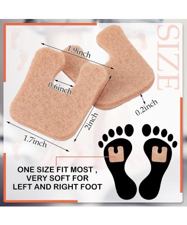 60pc U-Shaped Felt Callus Pads for Pain Relief - Metatarsal & Forefoot Foot Cushion for Men and Women - Beige - Buy Online on GoSupps.com