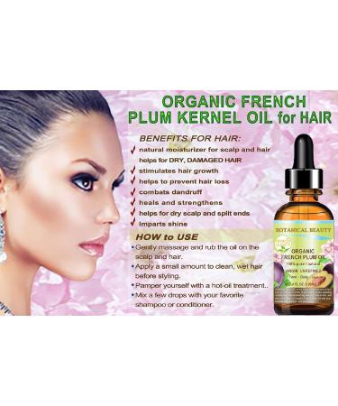 Botanical Beauty Organic Plum Oil - 100% Pure Virgin Cold Pressed Carrier Oil for Face Skin Hair & Nails - 2 Fl. Oz - Buy Online on GoSupps.com