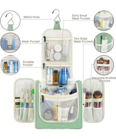 Travel Hanging Toiletry Wash Bag Makeup Cosmetic Organizer for Women (Spring Green (Large)) - Buy Online on GoSupps.com