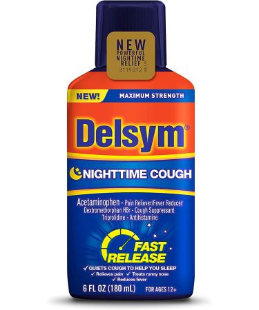 Delsym Adult Liquid Nighttime Cough Syrup - 6 Fl Oz - Buy Online on GoSupps.com