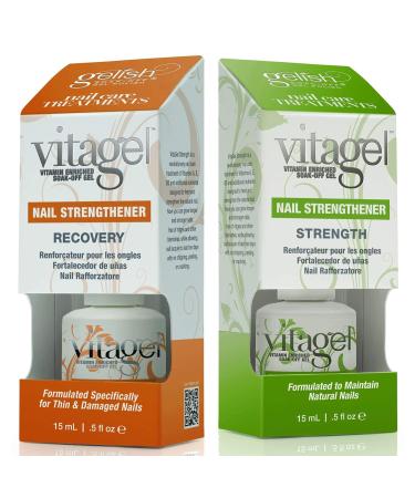 Gelish Gel LED Nail Polish Vitagel Brush Strengthener and Recovery 2 Pack - Buy Online on GoSupps.com
