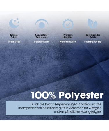 Dailydream Therapy Weighted Blanket 4.5 kg Fluffy Fleece for Adults - Blue 135x200cm - Buy Online on GoSupps.com