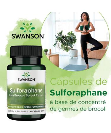 Swanson Broccoli Sprout Extract with Sulforaphane 60 Vegan Lab Tested Vegetarian Soy Free Gluten Free Non-GMO - Buy Online on GoSupps.com