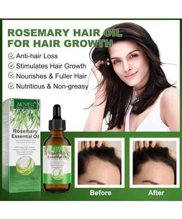 Buy 60ml Rosemary Oil for Hair Growth & Scalp Care | Essential Natural Oil for Eyebrows & Eyelashes - Prevent Hair Loss - Buy Online on GoSupps.com