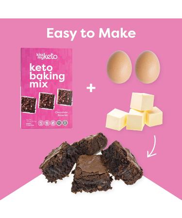 Kiss My Keto Brownie Mix  Low Carb Brownie Mix for Keto Baking | Sugar Free  Gooey Chocolate Keto Brownies | Certified Gluten Free  Keto Dessert Baking Mix  No Glycemic Sweeteners (12 Servings) Brownie Baking Mix - Buy Online on GoSupps.com