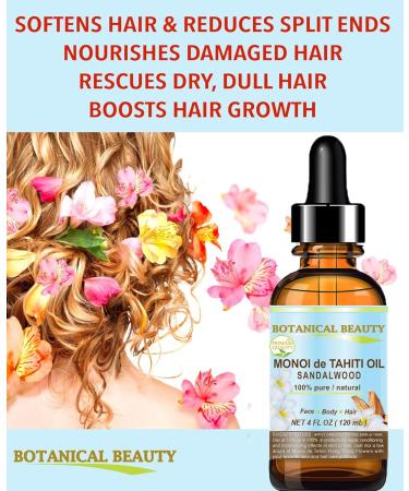 Botanical Beauty MONOI de TAHITI OIL SANDALWOOD 100% Pure. 2 Fl.oz - 60 ml. For Skin Face Hair and Nail Care. - Buy Online on GoSupps.com