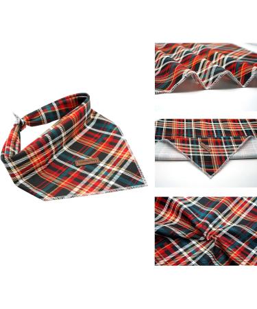 Lionheart Glory Dog Haller Cotton Christmas Scarf | Washable Adjustable Neckerchief for Large Dogs | Checkered Plaid Pet Accessory - Buy Online on GoSupps.com