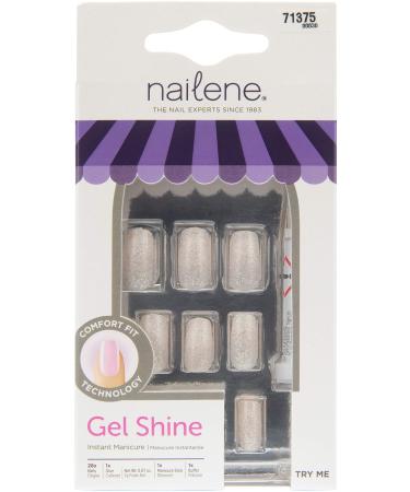 Nailene Gel Shine White Glitter Ballerina