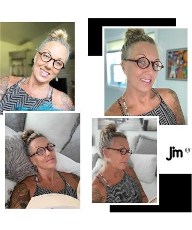 JM Set of 5 Round Reading Glasses | Spring Hinge Eyeglasses for Women & Men | +2.25 Magnification | Black Tortoise & Clear Styles - Buy Online on GoSupps.com