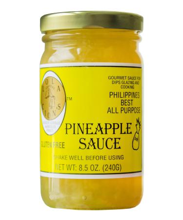 Lola Cion's Pineapple Sauce (8.5 oz.) Natural, Gluten-Free Multipurpose Glaze, Dressing, Topping, or Dip | Sweet, Low-Sugar Flavor | Cooking and Baking