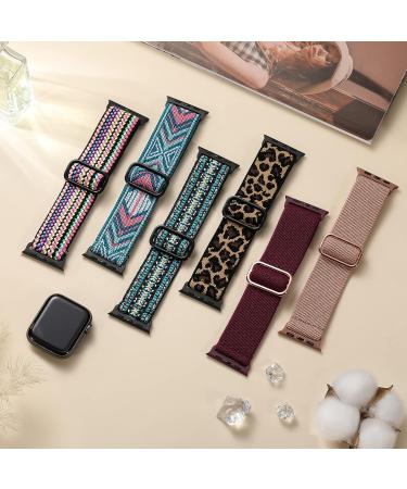 Maledan 10 Pack Stretchy Solo Loop Compatible Nylon Apple Watch Bands for Women Men - 38mm-49mm, Various Colors Available - Buy Online on GoSupps.com