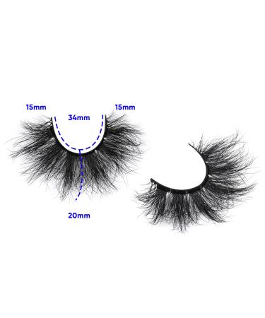 Fanxiton 8D Dramatic Faux Mink Lashes - 10 Pairs 20mm Soft Wispy Fluffy Volume False Eyelashes - Buy Online on GoSupps.com