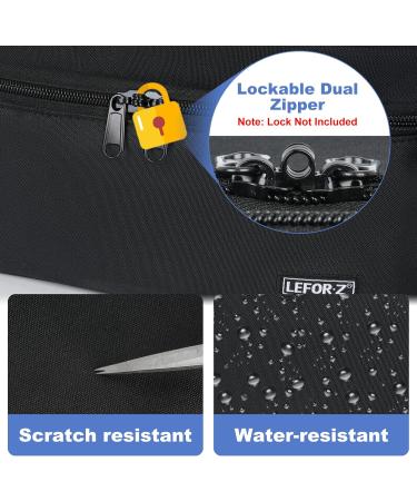 Medicine Storage Bag | Double Layer Pill Organizer with Lockable Zipper | Adjustable Divider for Pills & Medical Supplies - Travel Carrying Bag in Black - Buy Online on GoSupps.com