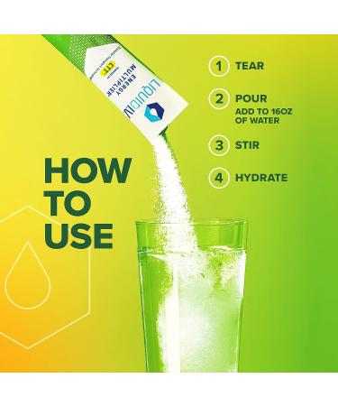 Liquid I.V. Yuzu Pineapple Energy Multiplier | Energy Powder Drink Sticks | Proprietary Energy Blend | Natural Caffeine | Easy Open Single-Serving Stick | Non-GMO | Yuzu Pineapple - 14 Sticks 14 Count (Pack of 1) - Buy Online on GoSupps.com