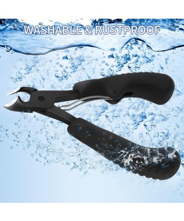 Professional Foot Nail Clipper Set - Super Sharp Stainless Steel Nail Tongs for Thick & Ingrown Nails | Pedicure Foot Care | 2 Piece Nail Scissors & File - Buy Online on GoSupps.com