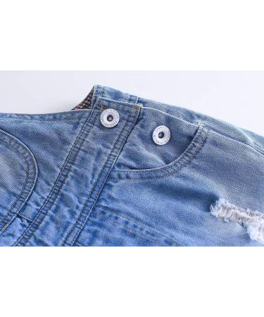 KIDSCOOL SPACE Baby Girl Boy Jean Overalls Toddler Summer Denim Shortall Blue-2111 | Size 4-5 Years - Buy Online on GoSupps.com