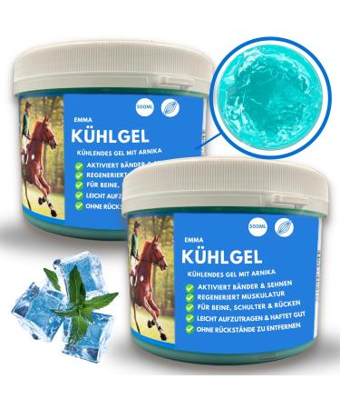 Refreshing Horse Balm 2*500ml Arnica Gel Extra Strength Gel I Horse Balm Tendons Ligaments & Muscles I Ointment for Horses with Arnica Cream Muscle Massage Gel for Horse Dog