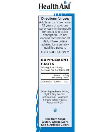 Vitamin D3 Spray - Strong Bones & Healthy Body - Vegetarian Formula - Buy Online on GoSupps.com