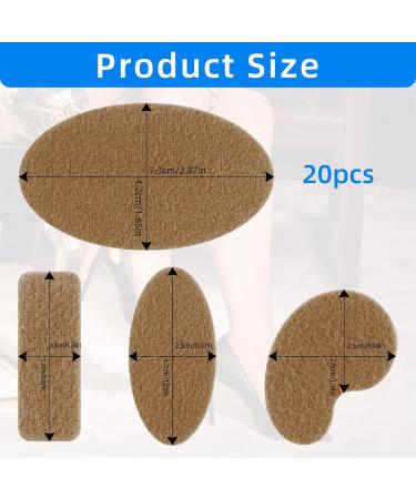 20 Sheet Moleskin Blister Prevention Pads - Adhesive Foot Care Anti-Wear Heels Stickers 11 Shapes for Ultimate Comfort - Buy Online on GoSupps.com