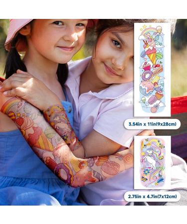 EMOME Kids Temporary Arm Tattoo Sleeves - 66 Sheets Space, Donut, Mermaid Themes - Birthday Party Favors for Boys & Girls - Buy Online on GoSupps.com