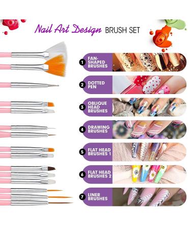 12 Boxes Nail Art Rhinestones & Decoration Kit with Brushes, Dotting Pen, Gems, Studs, Foil Flakes, Tapes, Tweezers - Buy Online on GoSupps.com