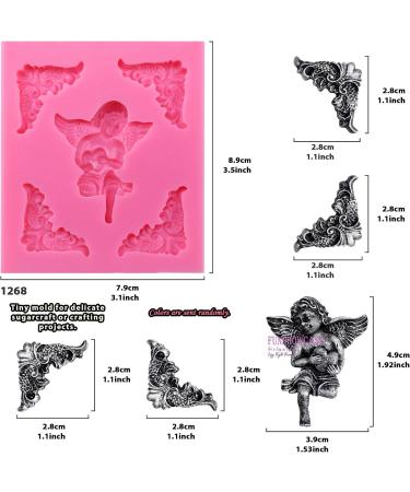 Funshowcase Angel Tag Frame Corner Silicone Mold - Ideal for Cake Decoration and Crafting Projects - Buy Online on GoSupps.com