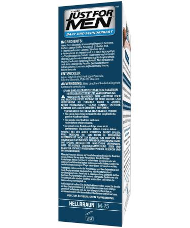 Just For Men Brush-In Color Gel Formula Beard & Mustache - Light Brown Pack of 3 | 28g Each | International Shipping Available - Buy Online on GoSupps.com