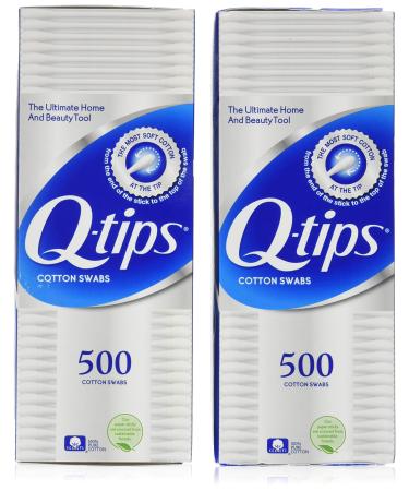 Q-tips Cotton Swabs 500 ea (Pack of 2) 500 Count (Pack of 2)