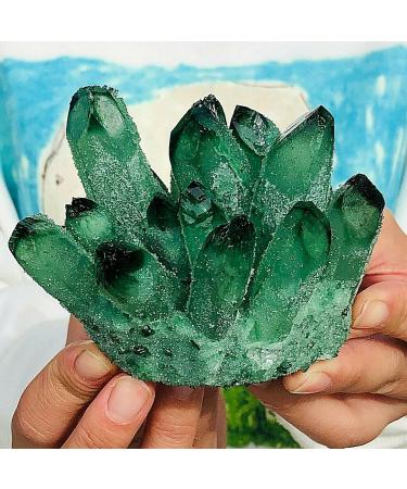 300-700g Natural Green Ghost Quartz Crystals raw Gemstone Specimen for Home&Office Decoration fengshui Gift (Size : 400-500g) HOMEZHOU (Size : 300-400g)