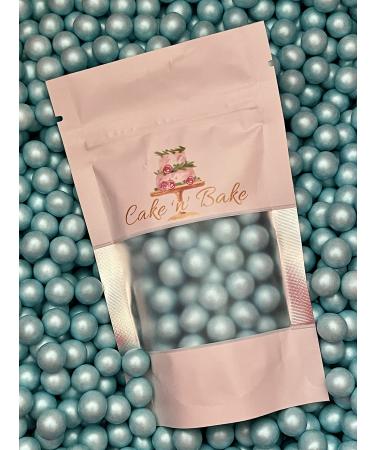 10mm Pearl Chocolate Edible Sprinkle Balls (Blue)