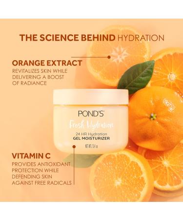 POND'S Orange Extract & Vitamin C Gel Face Moisturizer - Renewed & Luminous Skin | 3.4 oz - International Shipping Available - Buy Online on GoSupps.com