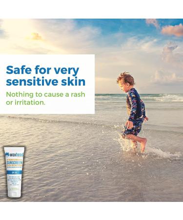 Waxhead Zinc Oxide Sunscreen - Biodegradable Zinc Sunscreen for Sensitive Skin - EWG Rated 1 (4 oz) - Buy Online on GoSupps.com