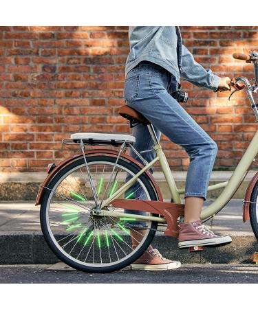72 STK Bike Spoke Reflectors | 360 Visibility | Easy Assembly | White & Green for Standard Bicycles - Buy Online on GoSupps.com