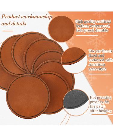 30 Pcs Blank Faux Leather Hat Patches - Adhesive, Laserable, Brown - Perfect for Hats, Jackets, Backpacks - Glowforge Laser Supplies - Buy Online on GoSupps.com