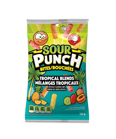 Sour Punch Bites Tropical Chewy Candy 142g