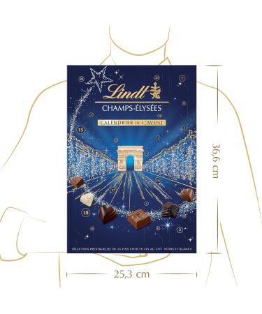 Lindt - CHAMPS- LYS ES Advent Calendar - Assorted Milk Chocolates Black and White - Pralines Crispy and Smooth - Ideal for - Buy Online on GoSupps.com