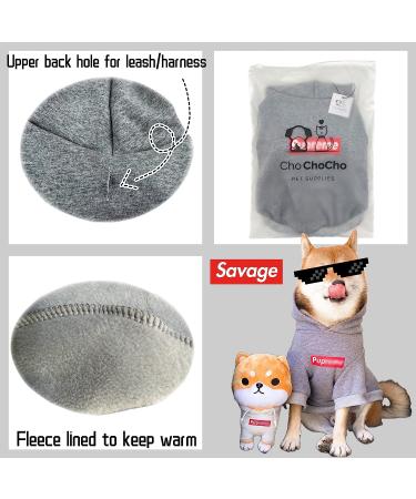 Pupreme ChoChoCho Dog Hoodie | Fashionable Gray Dog Sweater | Stylish Pet Clothing for Small to Large Dogs - Buy Online on GoSupps.com