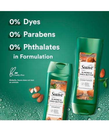 Suave Shampoo & Conditioner Set - Almond & Shea Butter for Dry Hair | Moisturizing Treatment | 12.6 Oz Each (2 Piece Set - Buy Online on GoSupps.com