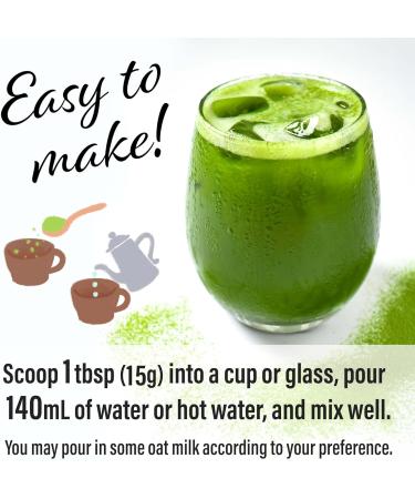 Japanese Oat Milk Matcha Latte Uji Matcha Ceremonial Grade with Oat Milk Instant Latte Mix Dairy-Free 100% Plant Based Vegan No Refined Sugar Made in Japan 100g YAMASAN  - Buy Online on GoSupps.com