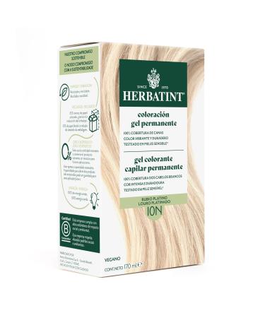 Herbatint Herbatint Gel Hair Color 10N Platinum Blonde 170ml ammonia-free optimal gray coverage with 8 organic extracts ideal for sensitive skin