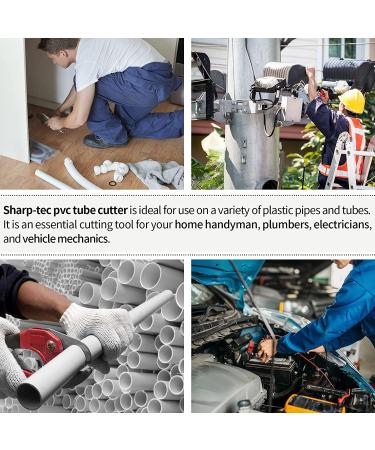 Sharp-tec PVC Tube Cutter - One-Hand Operated 3-42mm Pipe Slice in Red - Buy Online on GoSupps.com