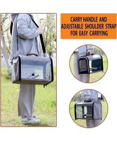 Portable Lightweight Bird Carrier Travel Cage with Stand - Blue Transparent Breathable Design for Pet Parrots - Portable Bird Travel Bag - Buy Online on GoSupps.com