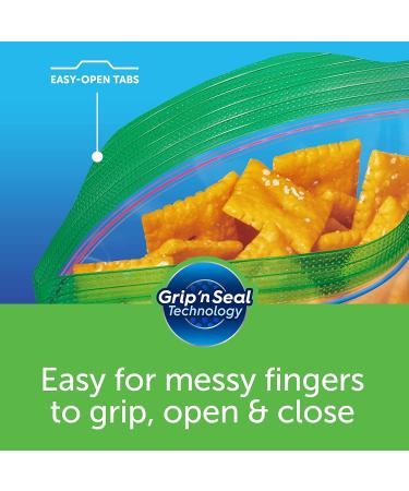 Ziploc Snack Bags with Grip 'n Seal Technology, 90 Count, Pack of 3 - On-the-Go Freshness, Easy Grip Open and Close - Buy Online on GoSupps.com